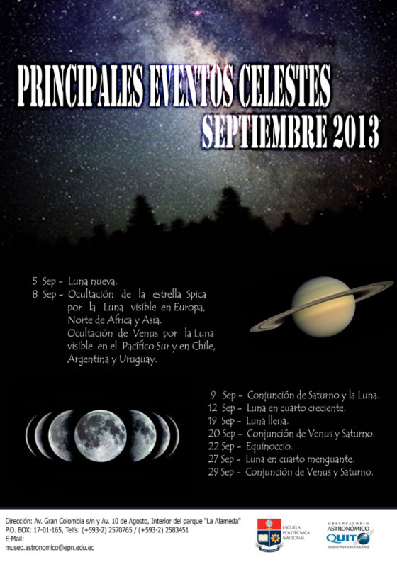 principales eventos celestes septiembre 2013 1
